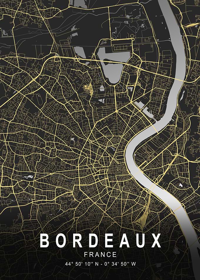 Bordeaux Light City Map