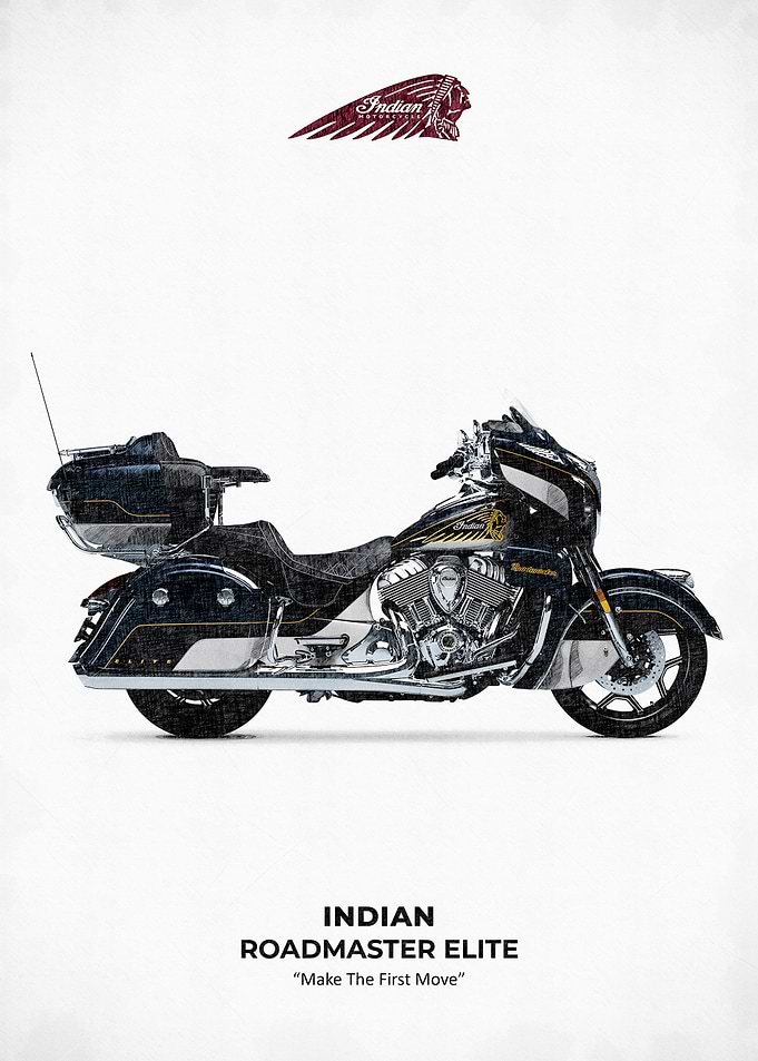 Indian Roadmaster Elite Motorcycle Poster