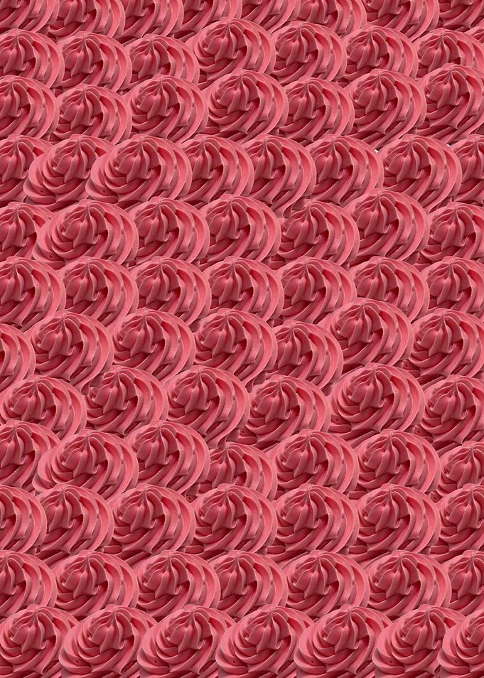 Pink frosting swirls pattern