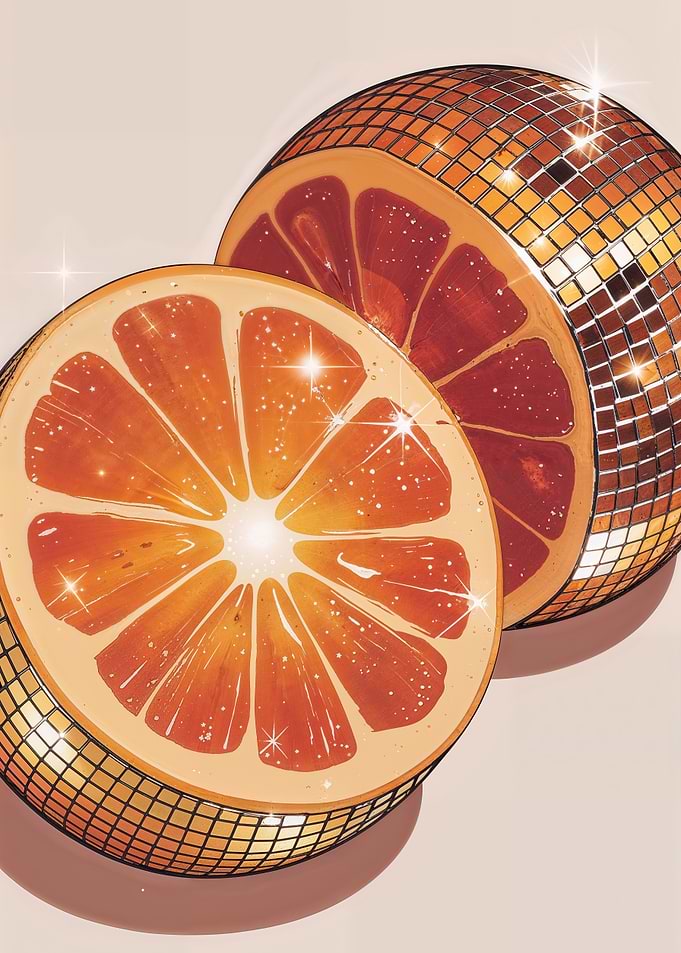 Orange Disco Ball Slices