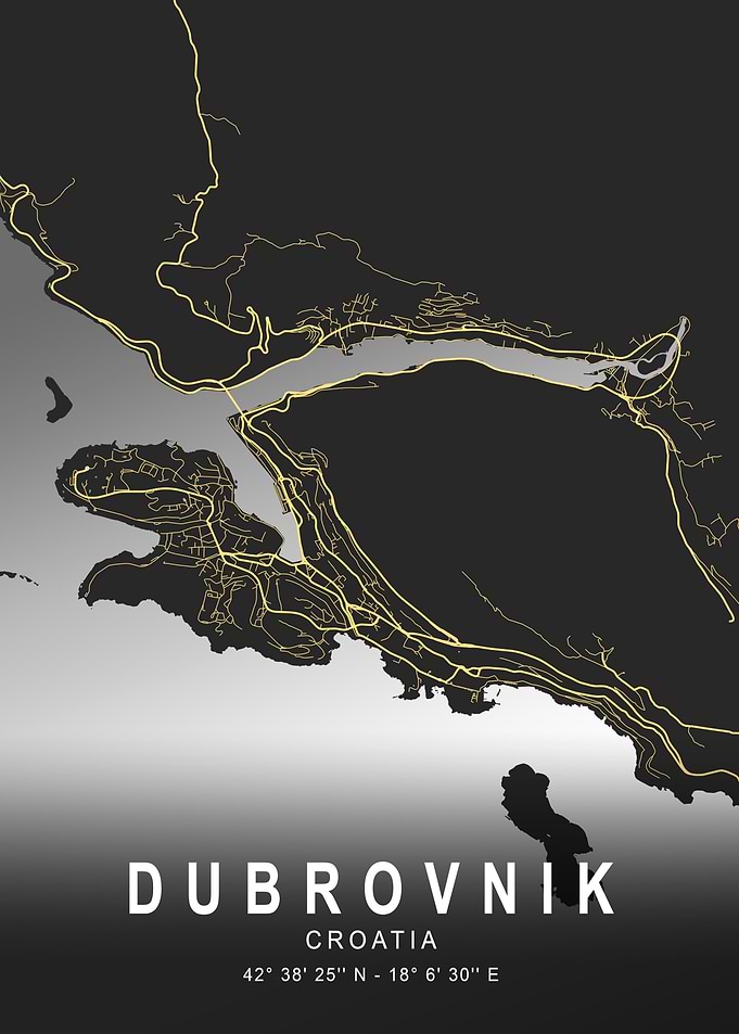 Dubrovnik Light City Map