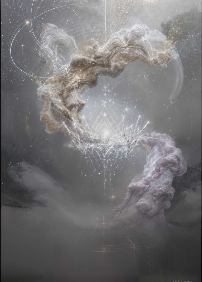 Abstract Celestial Clouds and Light