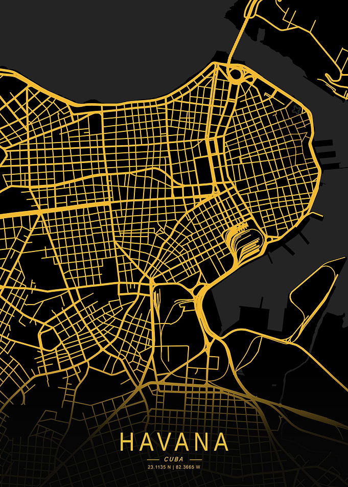 Golden Havana City Map