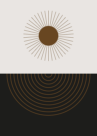 Minimalist Sun Geometric Art