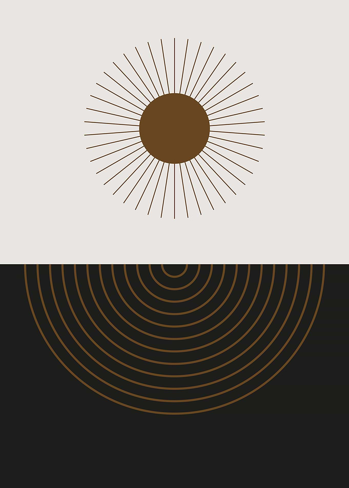 Minimalist Sun Geometric Art