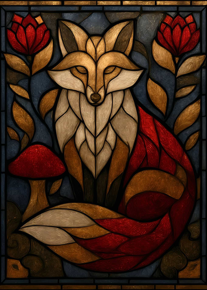 Stained Glass Fox