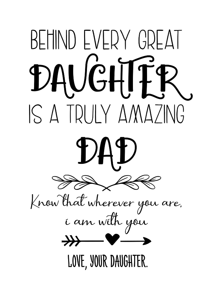 Daughter and Dad Love Quote