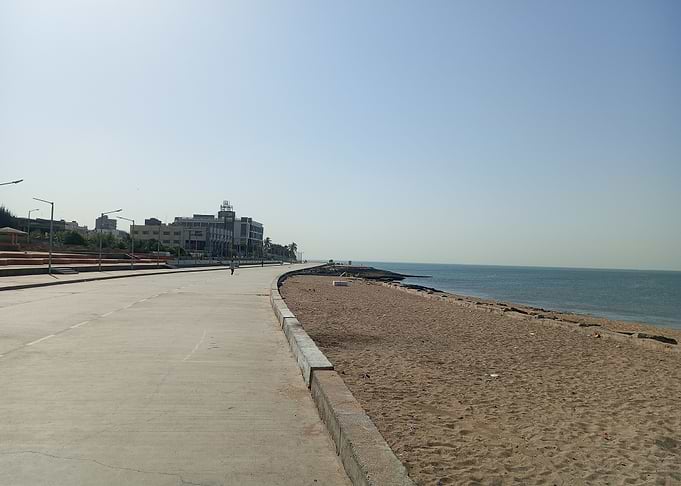 Beachfront Promenade on a Sunny Day