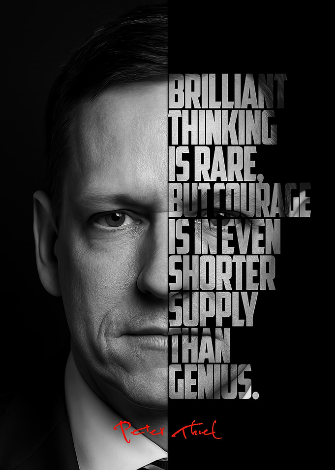 Peter Thiel Quote Portrait