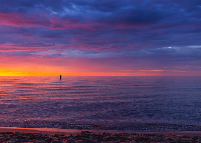 Sunset over the Baltic Sea, Poland