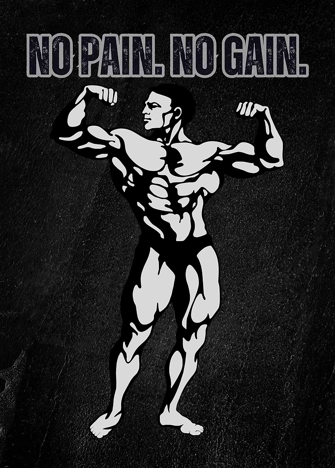 No Pain No Gain Bodybuilder