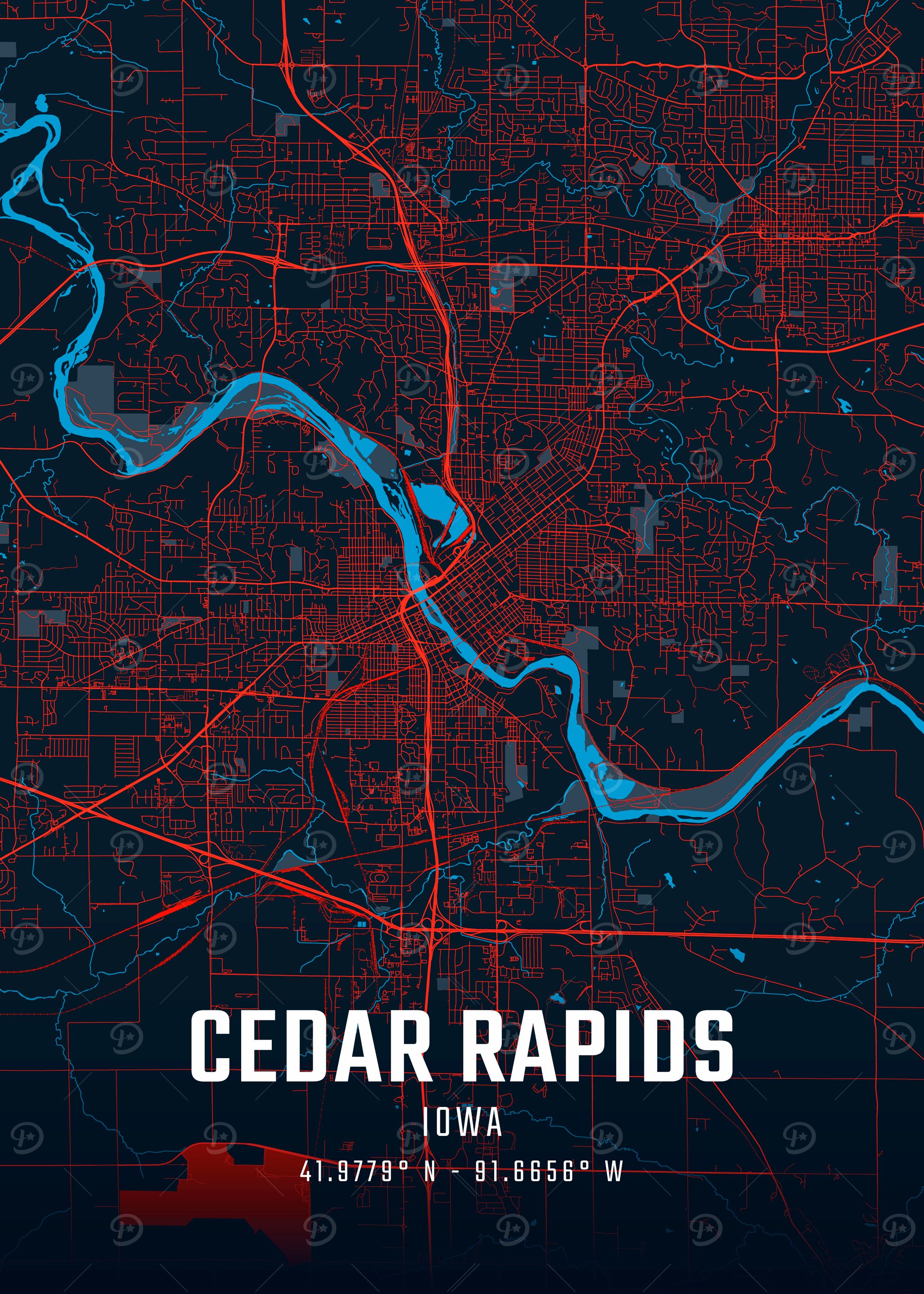 Cedar Rapids City Map