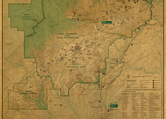 Denali National Park Map