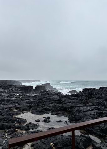 Rocky Coastline on Overcast Day