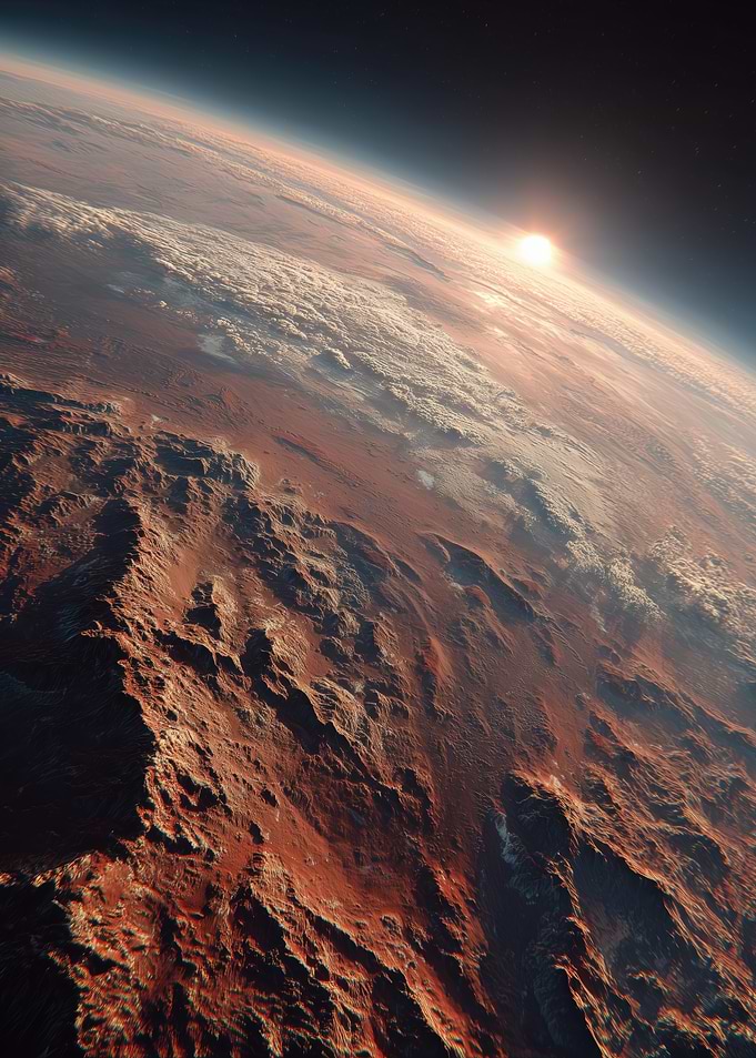 Martian Sunrise from Orbit