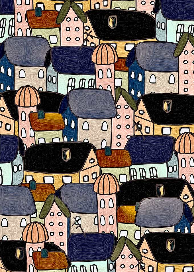 Colorful Houses Pattern