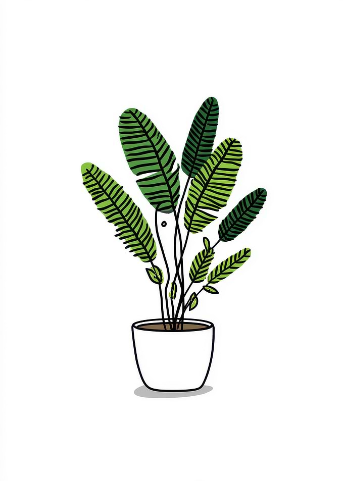 Potted Plant Illustration