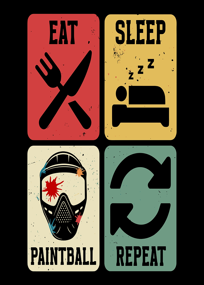 Eat Sleep Paintball Repeat Graphic