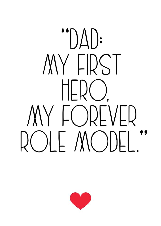 Dad A Hero A Role Model Sentimental Father’s Day Wall Art