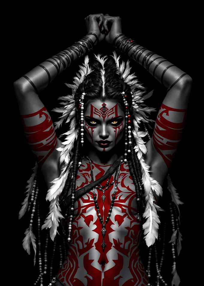 Mystic Warrior Woman Portrait
