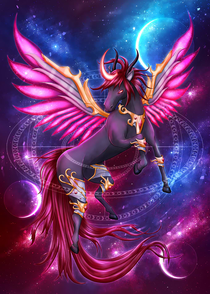 Winged Stallion in Space