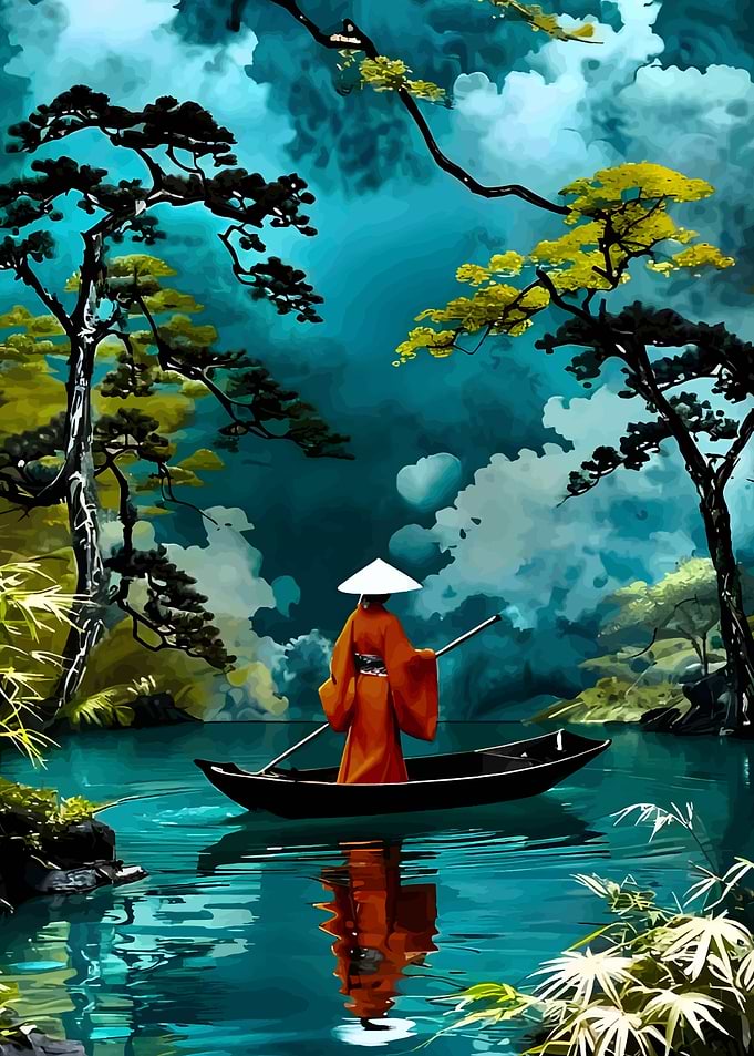 Japanese Boat Ride in Nature