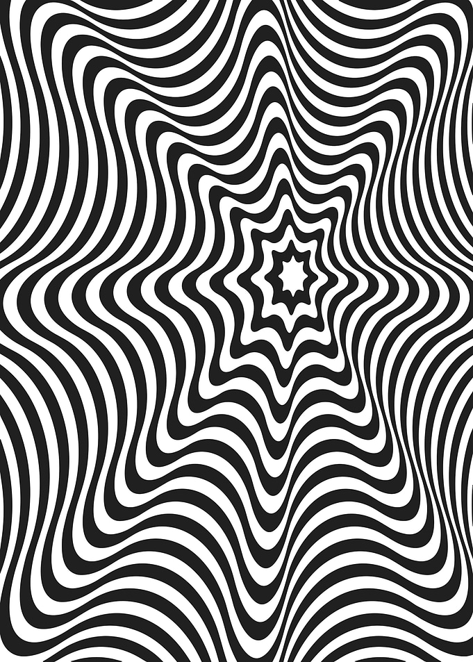 Optical Illusion Black and White Pattern