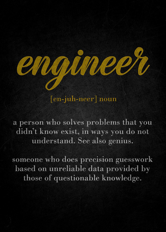Engineer Definition Art Print