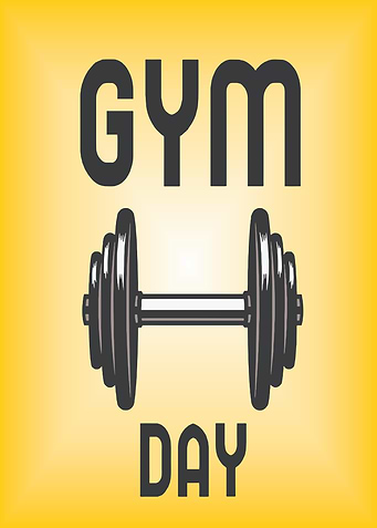 Gym Day Dumbbell Illustration