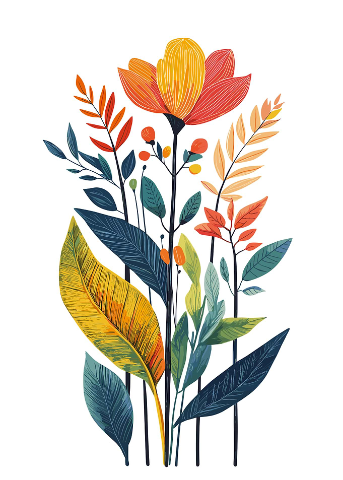 Modern Botanical Floral Art