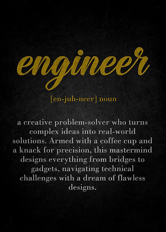Engineer Definition Art Print