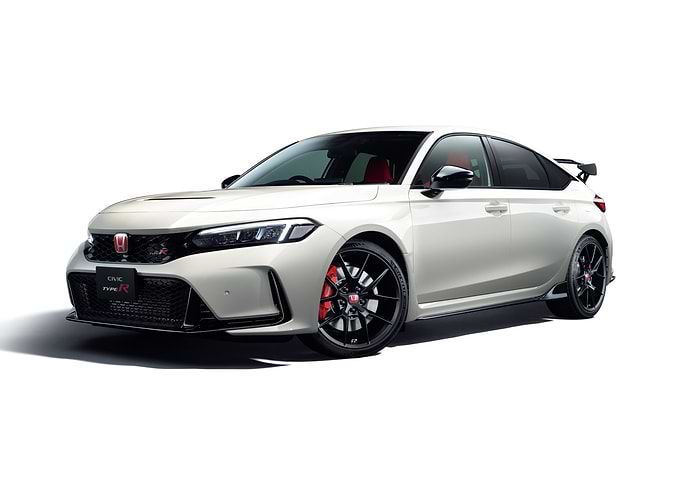 White Honda Civic Type R