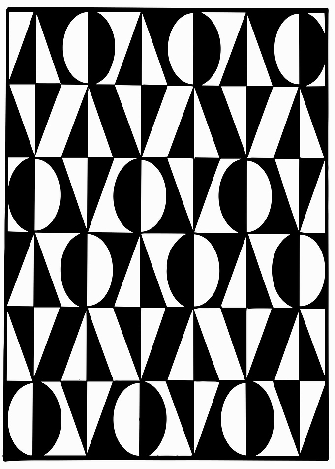 Black and White Geometric Pattern