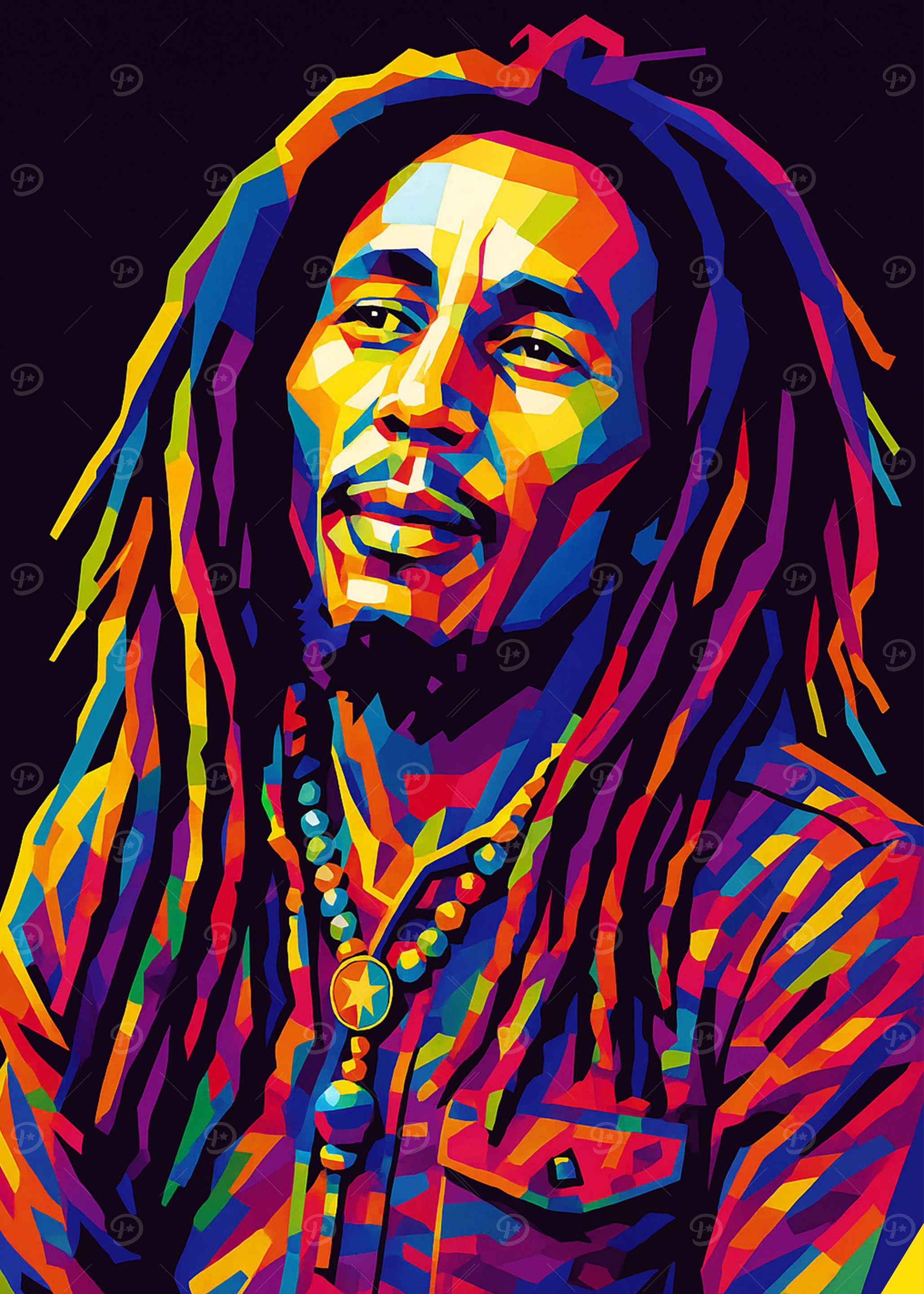 Bob Marley Pop Art Portrait