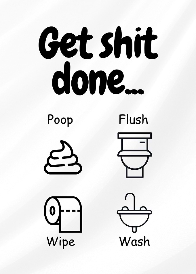 Funny Bathroom Poster