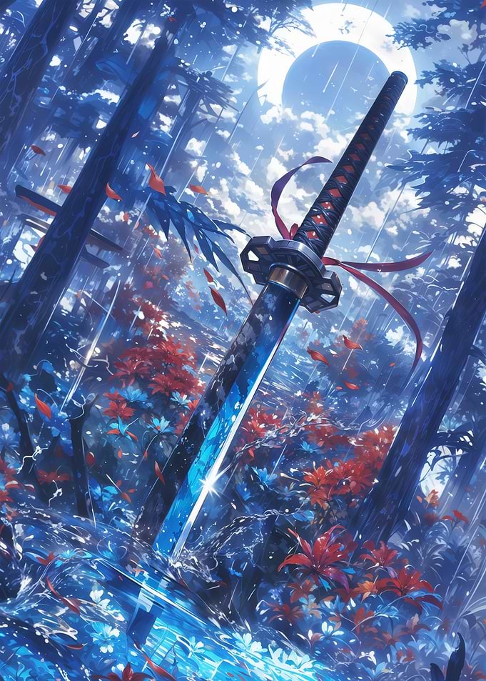 Moonlit Rain Katana