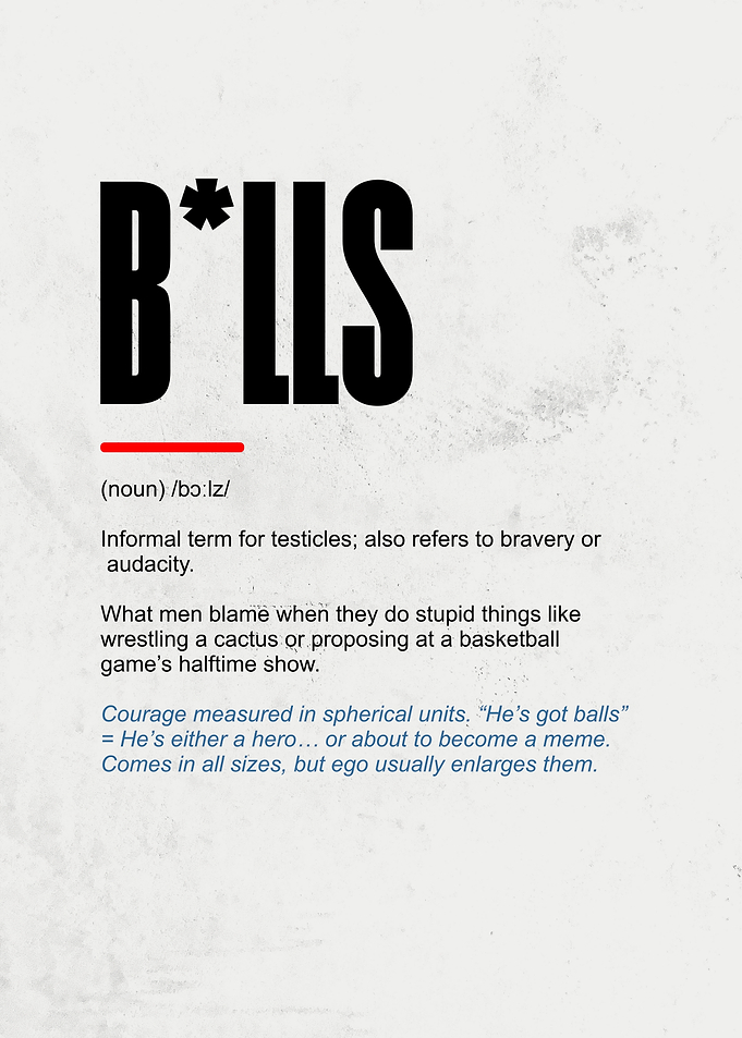 Balls Definition Text Art