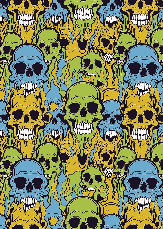 Melting Skulls Pattern