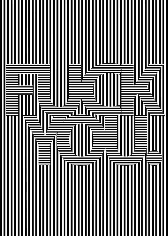 Black and White Striped 'FUCK YOU!'