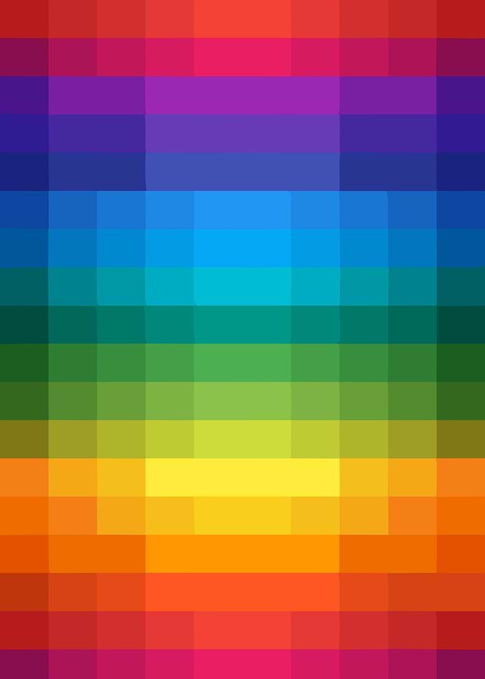 Colorful Pixelated Rainbow Gradient