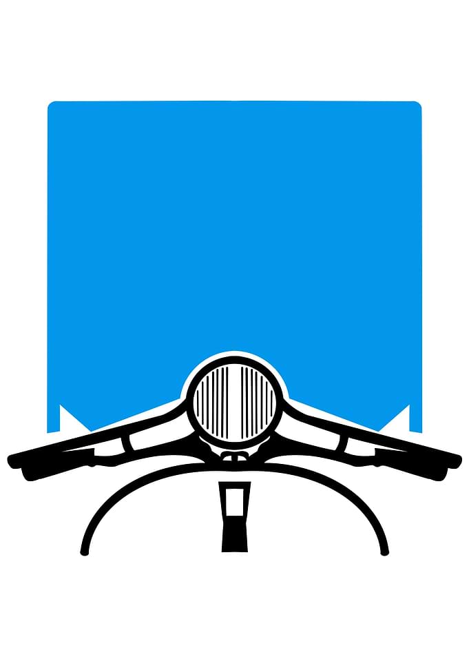 Minimalist Scooter Front View Illustration