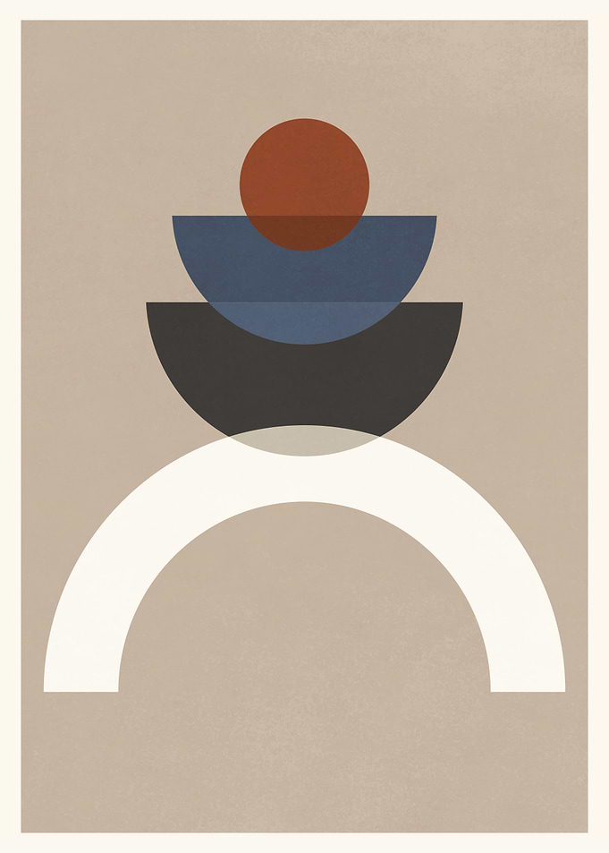Abstract Geometric Shapes Art Print