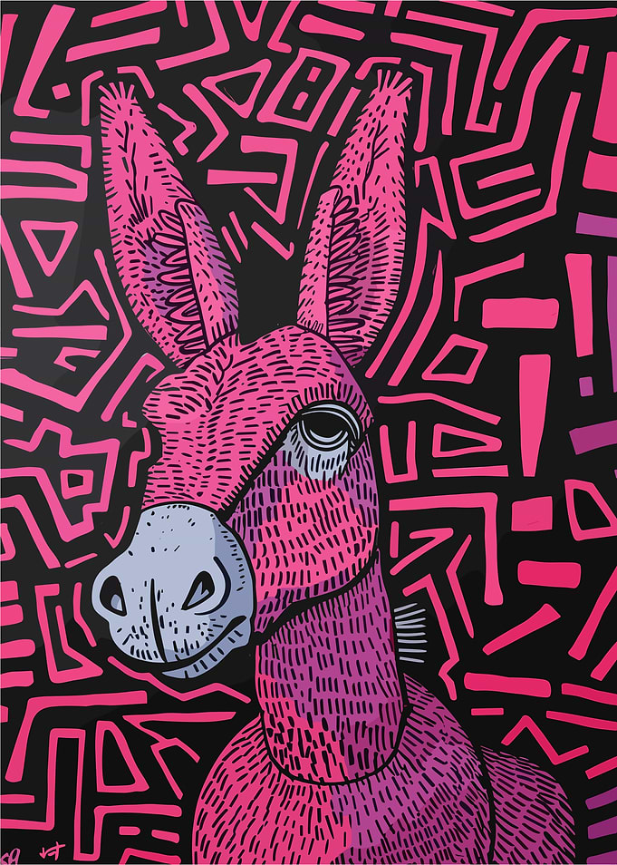 Pink Donkey Art
