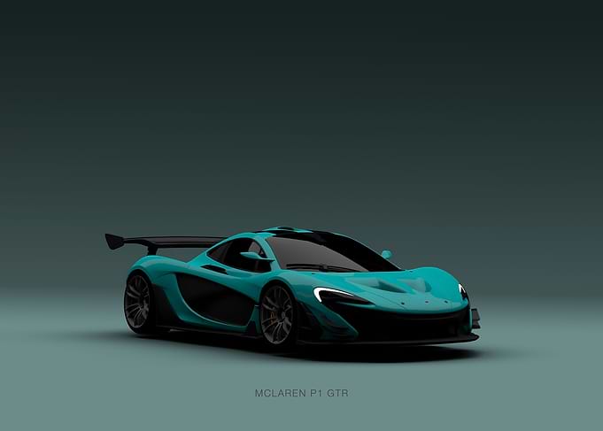 McLaren P1 GTR - Cyan - Front Landscape