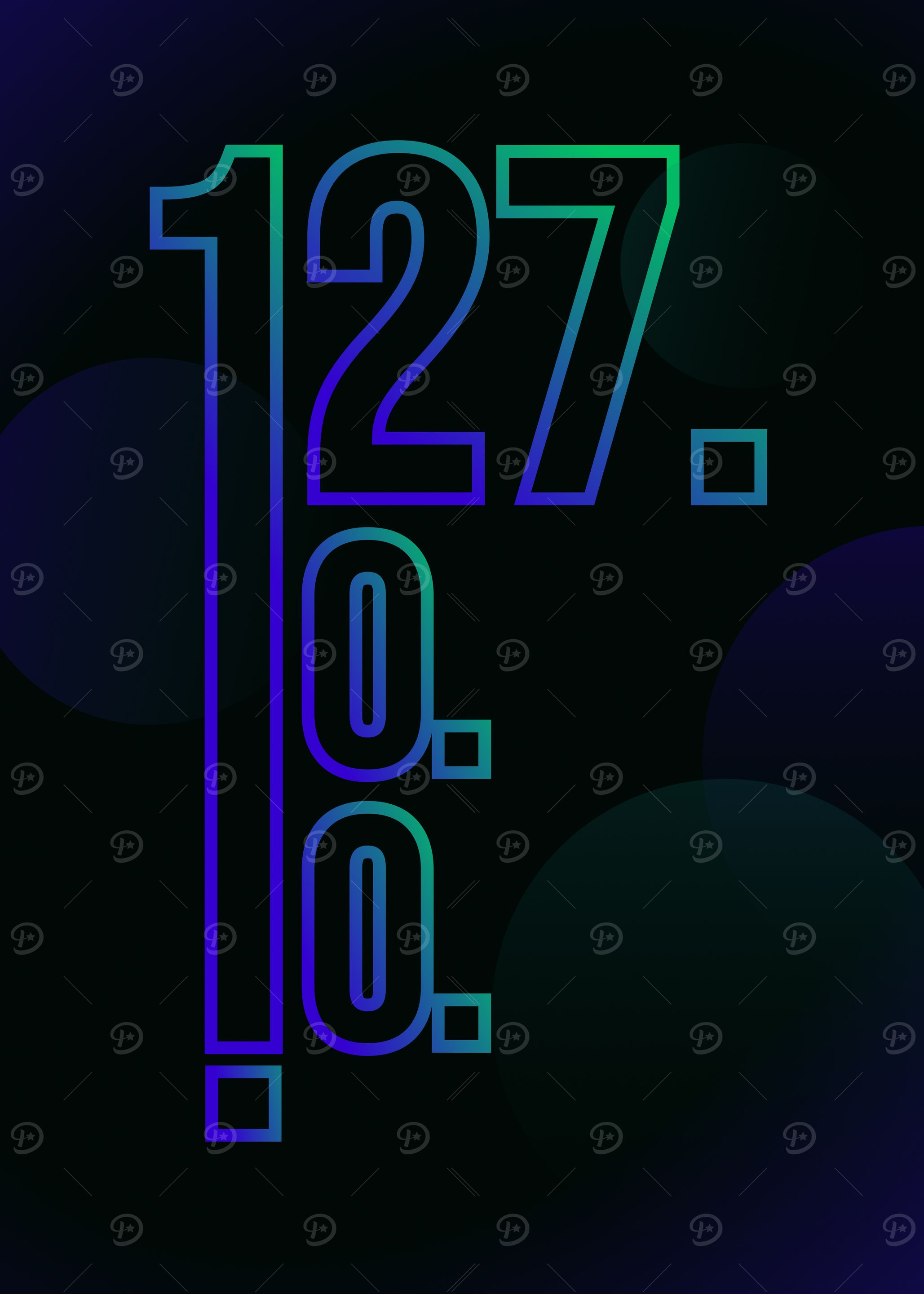 127.0.0.1 Neon Localhost Text Art