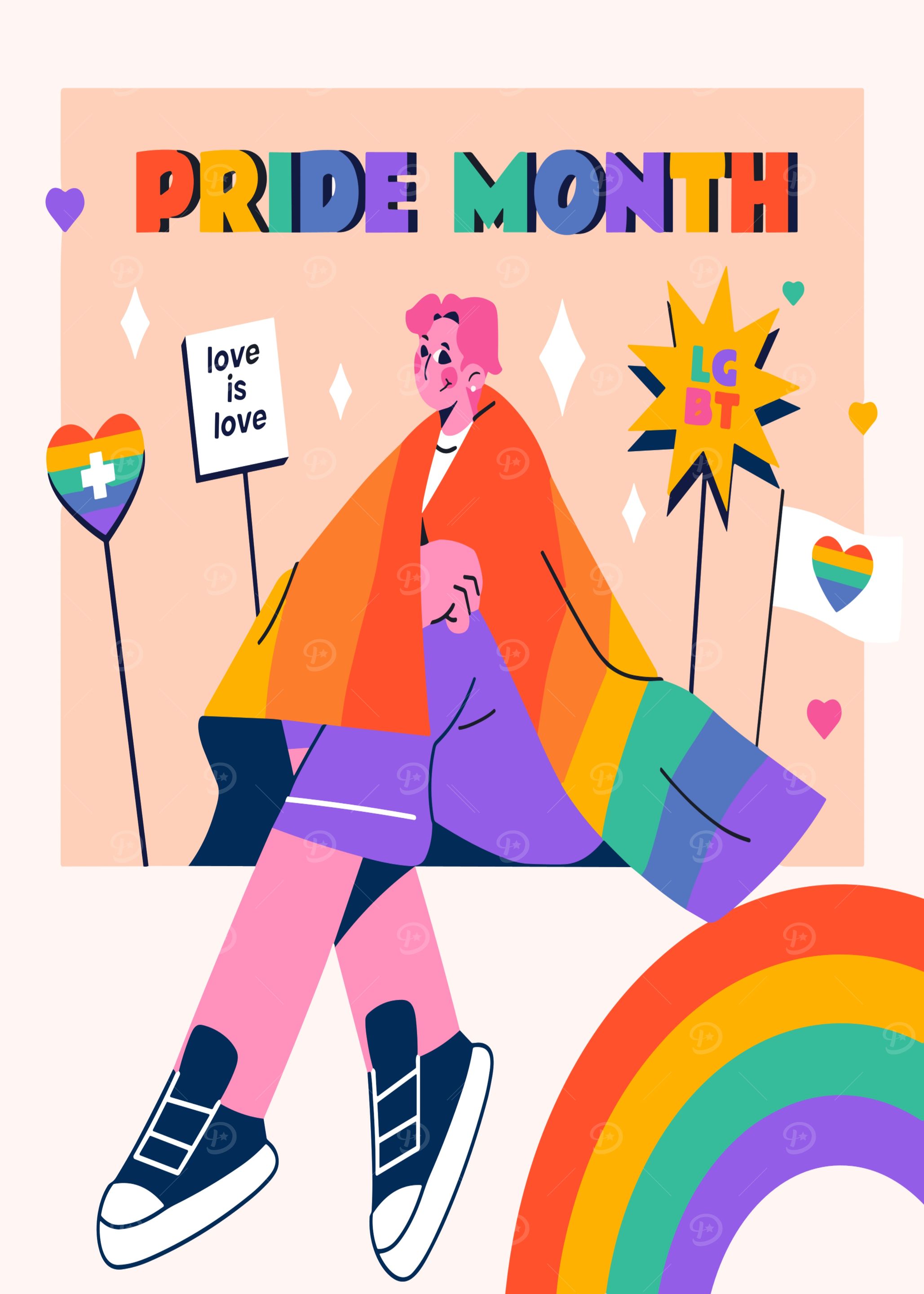 Pride Month Celebration Illustration