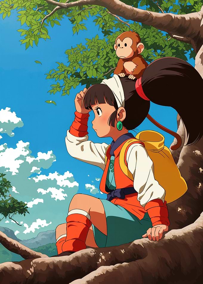 Girl with Monkey