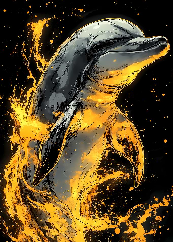 Dolphin in Flames