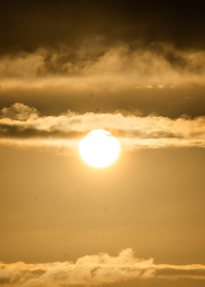 Golden Sunset with Clouds