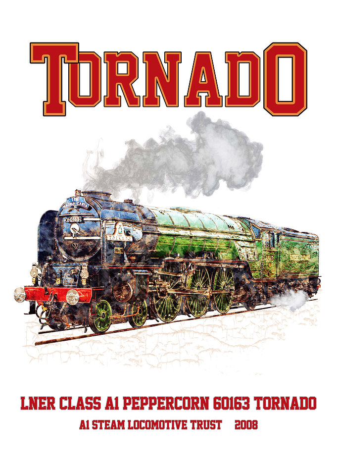 Tornado Steam Locomotive. LNER Class A1 Peppercorn 60163 Loco.